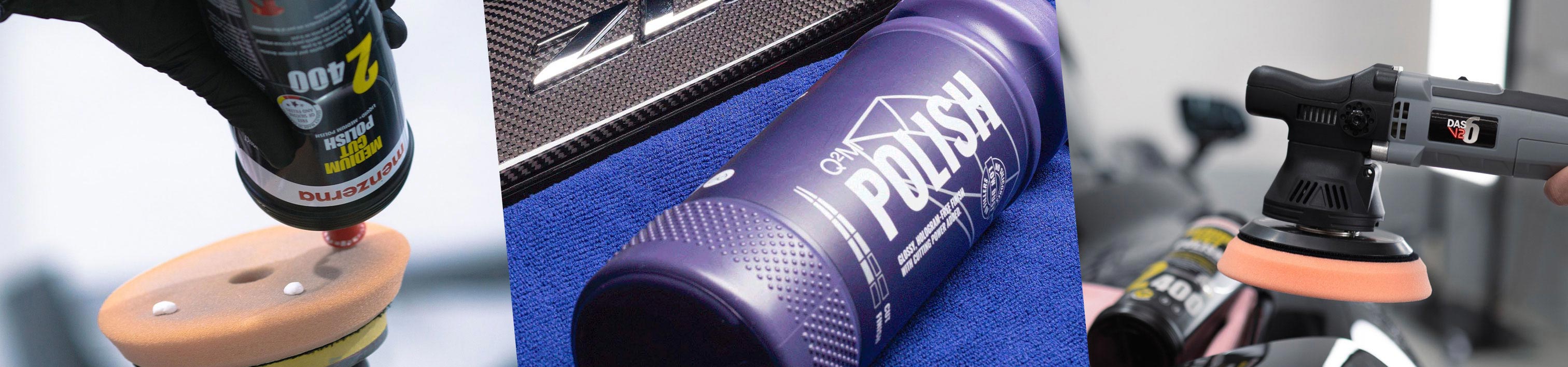 Dual-action polisher with foam pad for car paint correction and polishing